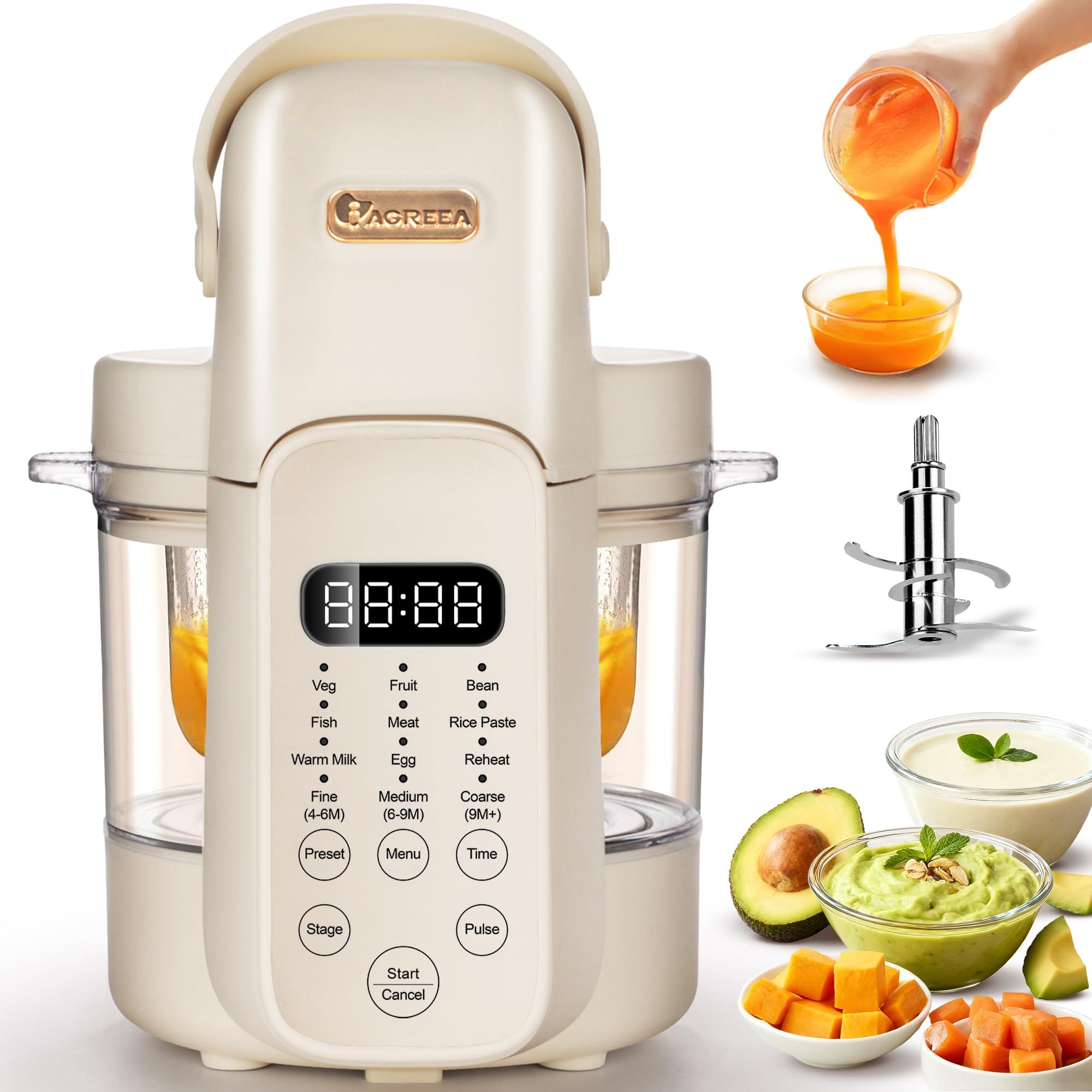 Baby Food Blender And Steamer - 9-in-1 Babyvoedselmaker, Automatische Babyvoedselprocessor Stoomer Puree