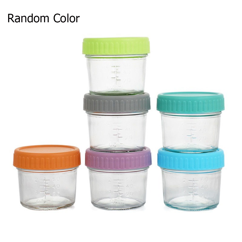 Baby Food Glass Jar - 6 stuks multifunctionele glazen babyvoedingpot herbruikbaar