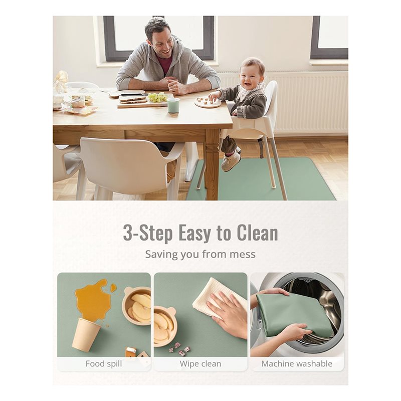 Highchair Splash Mat - Wasbare en waterdichte baby-onderlegger voor kinderstoel,