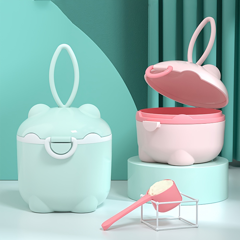 Baby Food Glass Jar - 1 st draagbare vierlaagse melkpoederdoos, melkpoedercontainer,