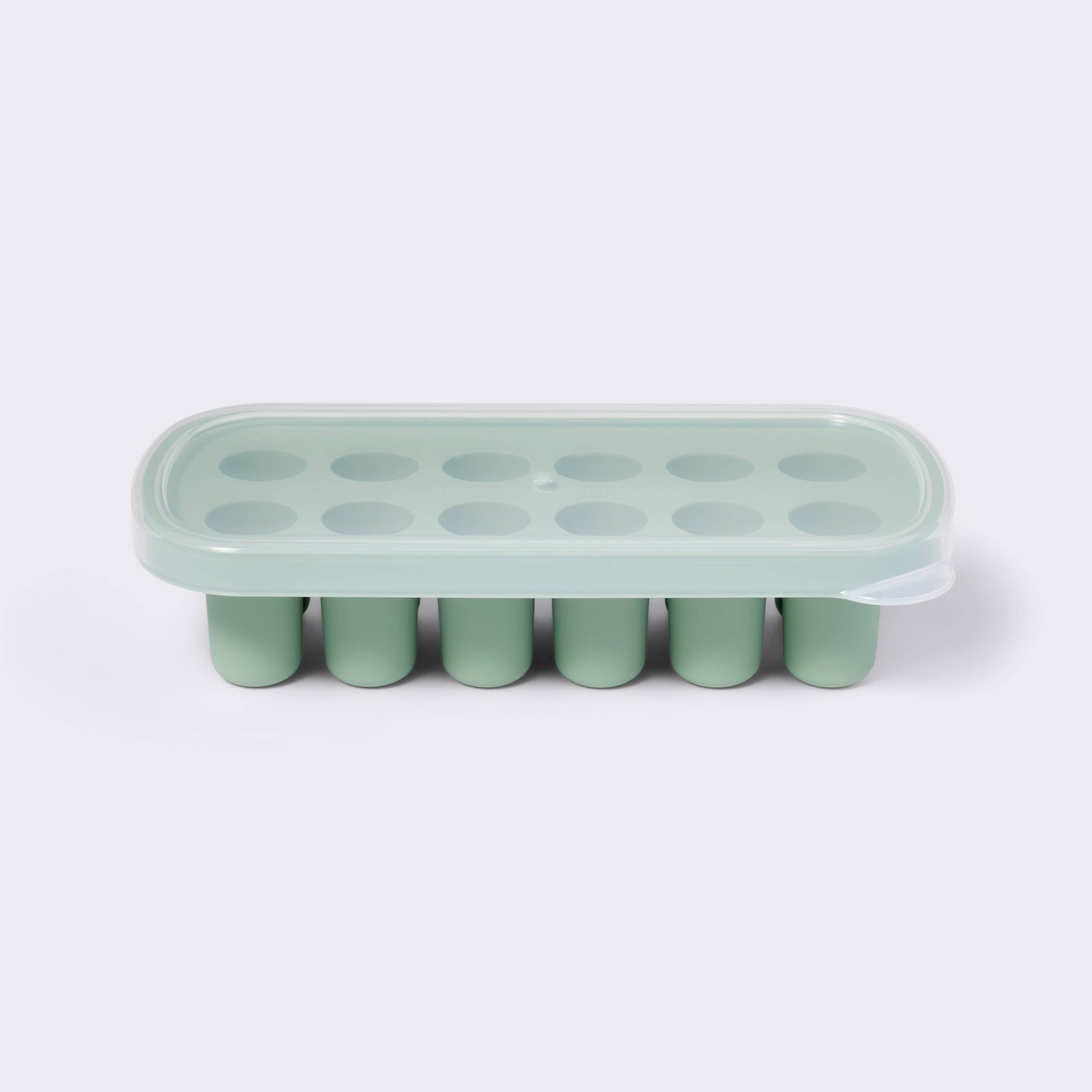 Baby Food Freezer Tray - Groene Babyvoeding Vriesbakje, Flexibele Portie-opslagvorm voor