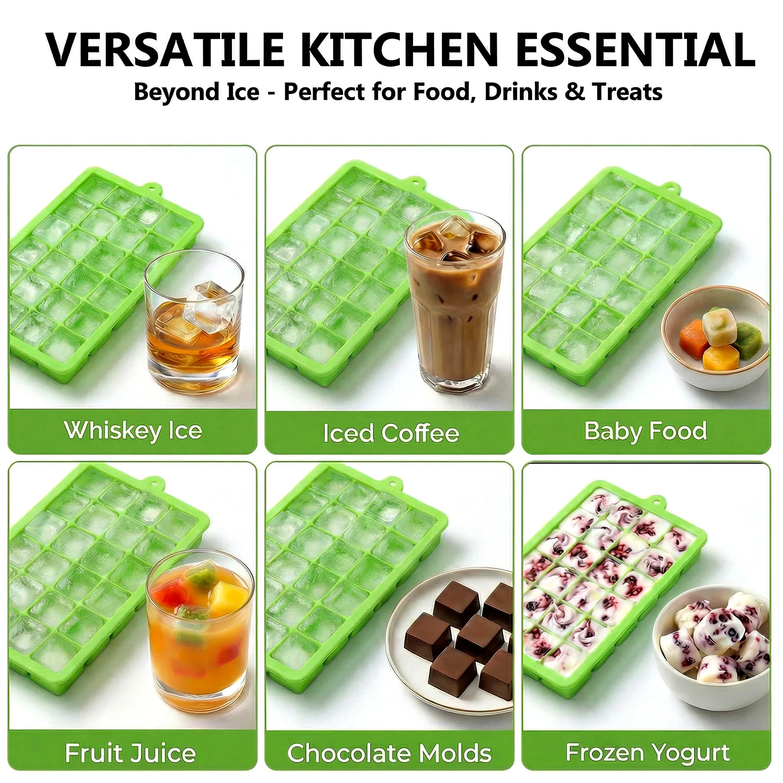 Silicone ijsblokjesvorm, makke - Baby Food Freezer Tray recensie en prijs