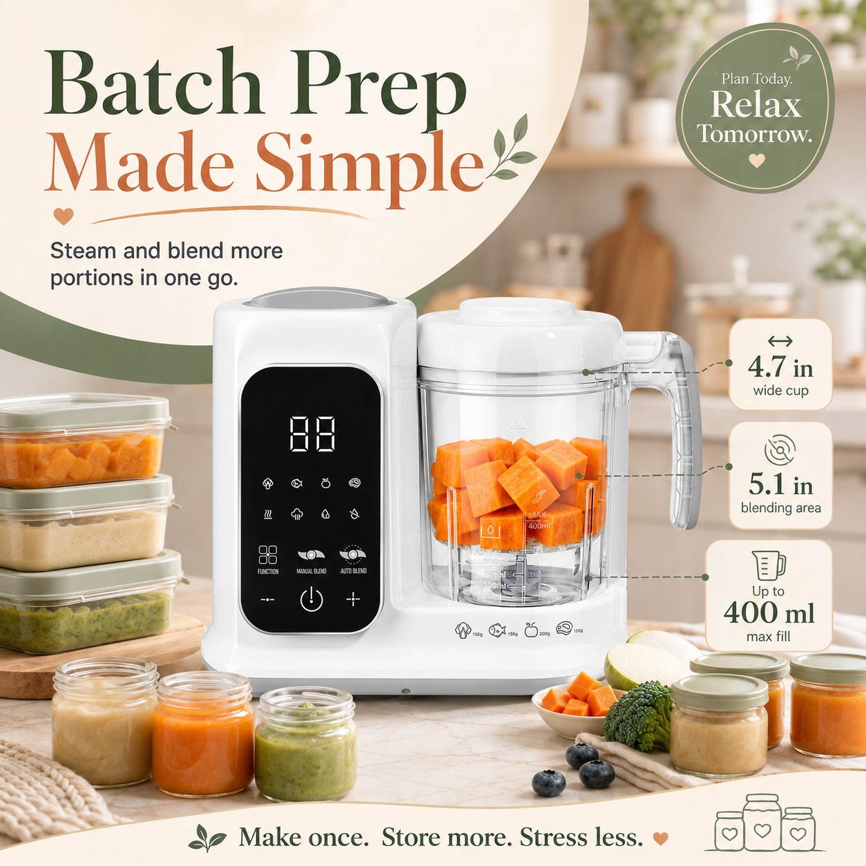 Huishoudelijke unit voor het m - Baby Food Blender And Steamer recensie en prijs