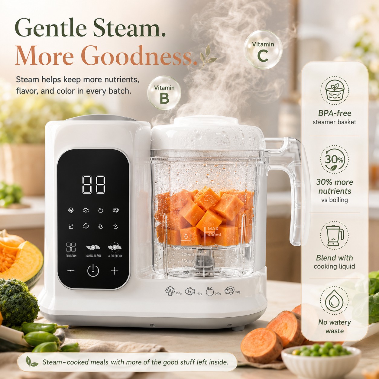 Huishoudelijke unit voor het m - Baby Food Blender And Steamer recensie en prijs